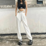 small fairy high waist cut out lounge trousers sports lounge trousers simple fit Soft Comfortable wild