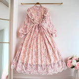 Court-Style Long Dress With Heavy Embroidered Lace Dress