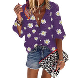 Women 2020 Spring Summer Floral Print Womens Tops And Blouses V-neck Long Sleeve Office Shirts Streetwear Plus Size