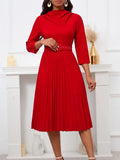 New Women's Fashion Elegant Pressure Skirt Elegant Solid Color Large