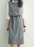 vest dress New Autumn Winter long Knitted Women Sweaters vest Sleeveless Warm Sweater Casual Solid Vestido with