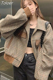 Women Jackets Streetwear Fashion Plaid Oversized Outwear Y2k Tops 2023 Ropa Mujer Korean Streetwear Casual
