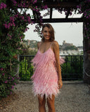 Party Dress Women 2023 Summer Tassel Sequins Sexy Sleeveless Y2k Spaghetti Strap Dresses Night Club E-girl