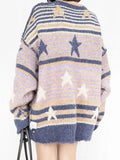 Vintage Stars Striped Knitted