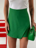 Street Shorts Skirts Women Summer Green 2022 Asymmetrical High Waist Sexy Skirts Wrap Fashion Pink Shorts