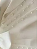 Fashion Women's Suit Dress Notched Collar Bow Lace Up Wait Spliced Pearls Pleated White Dresses Spring 2023 New