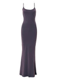 Strap Bodycon Rib Maxi Dress-Outfit
