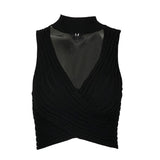 Women's Summer Ins Hanging Neck Hot Babes Knitted Blouse Outside Wearing Ladies Small Sling