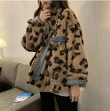 2022 Jean Jacket Women Denim Jackets Autumn Winter Loose Plaid Zipper Tops Streewear Hip Hop Coats Jackets Ladies Plus Size