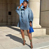 Women's Loose-Fitting Denim Slings Women's Spring Street Fashion Multi-Pocket