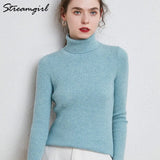 Women's Turtleneck Sweater Pullover Women Autumn Winter Pull Femme 2021 Winter Clothes Women Basic Warm Vintage Sweater