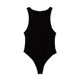 Toloer Women's Sexy Plastic Off-The-Shoulder Round Collar Solid Color Sleeveless Bottom