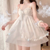 Party Pajamas Dress Women Sweet Summer 2022 New Sexy Lace Thin Suspender Nightdress Ladies Clothes Sexy And Cute Outer Wear