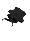 Women Black Bandage Vest Two Piece Blouse New Lapel Long Sleeve Loose Fit Shirt Fashion Tide Spring Autumn 2023