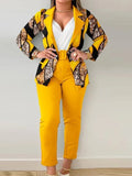 New Fashion Print Casual Suit Women's Clothing With