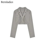 Summer Two Piece Sets Korean Fashion Blazer Suits Women Crop Coat and Pant Suits Long Sleeve Ensemble 2 Pieces