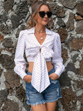 Dot Tie Front Cropped