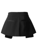 2023 New Spring Autumn High Waist Black Belt Split Joint Personality Loose Pants Women Trousers Fashion Tide