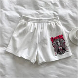 female High waist shorts Goth print 2023 shorts Harajuku Short Black High Women's pants for women Summer women's