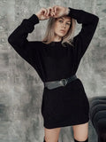 Women Cashmere Knitted Sweater Pullovers Casual Loose O Neck Thick Long Sweater 2022 Autumn Winter Oversized Basic Ladies