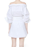 Korean Style Shirt Dress For Women V Neck Long Sleeve Off Shoulder High Waist Solid Mini Dresses Female Clothes 2023