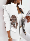 Print Zip Up Regular
