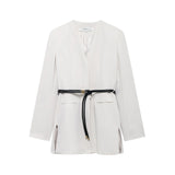 New With Belt Suit Jacket 8941178 Straight Trousers