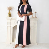 Women's Clothing New Temperament Fashion Fashion Dress Short Sleeve Long