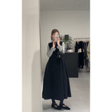 Small Fragrant Wind Wood Ear Half High Collar Bottom Shirt Folded Folded Bud Vest Skirt