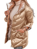 Puffer Jacket Women Oversized Winter Parka Cotton Padded Warm Coat Female Outerwear Quilted Coats Stand Collar Patchwork