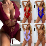 Toloer New Bikini Bikini Bikini Hollow Out One-Piece Swimsuit A992-Outfit