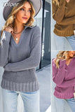 Cardigan Coat Women's New Solid Color Long-sleeved Sweater Casual Pullover Simple Solid Soft Knitted Sweater