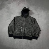New Solid Zipper Hoodie Hoodie High Street Thair Hat Coat