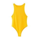 summer solid sexy bodycon women bodysuits female 4 color green slim casual za bodysuit chic lady club short playsuits