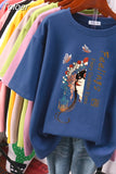 100% Cotton Oversize T Shirt Short Sleeve Women's Top 2023 Summer Couple Loose 6XL Oversized T Shirts Chinese