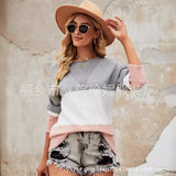 Long-Sleeved Hollow Knitted Shirt Women 2025 Autumn And Winter Coloring Jacket Knitted Sweater