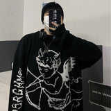 Women Sweaters Winter Streetwear Oversized Sweater Harajuku Knitted Pullover Angel Jacquard Hip Hop Outwear