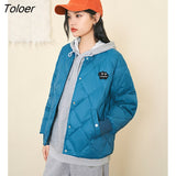 Women Down Jacket 2022 Winter Baseball Collar 90% White Duck Down Warm Coat Solid Color Casual Light Short