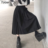 Skirts Women S-5XL Vintage Ins Young basic Leisure Korean All-match Autumn High Waist Chic Cozy Female JK Faldas