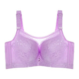 Full Coverage Bras for Women Plus Size Lace Brassiere with Mesh E F Cup Push Up