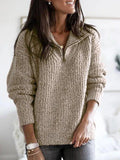Attractive Women's Zipper Pullover Long-sleeved
