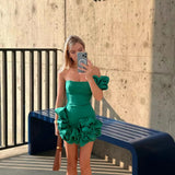 Dress Tight Dress Irregular Lotus Ribs Waist