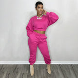Solid Color Casual Fashion Winter Two-Piece