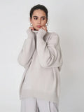 Autumn Winter Women Turtleneck Sweater Thick Warm Solid Pullover Top Oversized Base Chic Casual Loose Female Knit