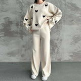 2025 New Women's Long-Sleeved Love Loose Casual Knitting