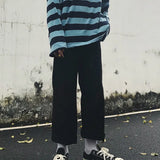Women Wide Leg Trousers Leisure Daily Steetwear Womens Korean Style Solid All-match Harajuku Ulzzang New Simple