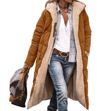 Solid Hooded Cotton Suit Long Sleeve Double-Sided Winter Warm Shirt Coat Cotton