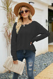 Boat Neck Openwork Tunic