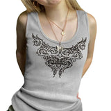 Fairy Grunge Tank Tops Summer Women Graphic T Shirts Sleeveless Harajuku Tee 2000s Aesthetic Clothes E Girl Vest