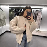 2023 New 15 Color Loose Casual Coat Street Y2K Vertical Collar Dark Button Coat Female B88420-Outfit